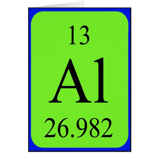 Element 13 kaart - aluminium (Voorkant)