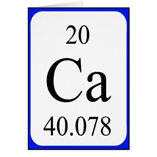 Element 20 kaart - Calciumwit (Voorkant)