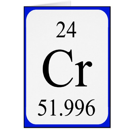 Element 24 kaart - Chroomwit (Voorkant)