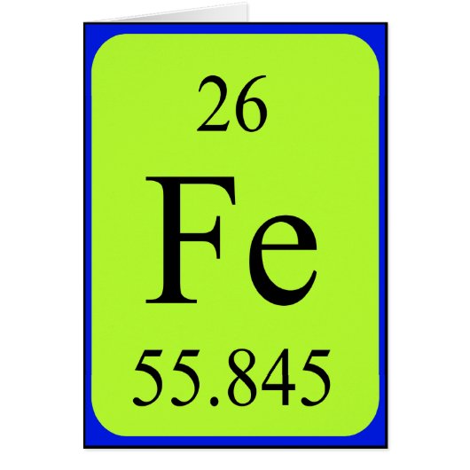 Element 26 card - Iron (Devant)