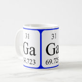 Element 31 witte mok - Gallium (Voorkant links)