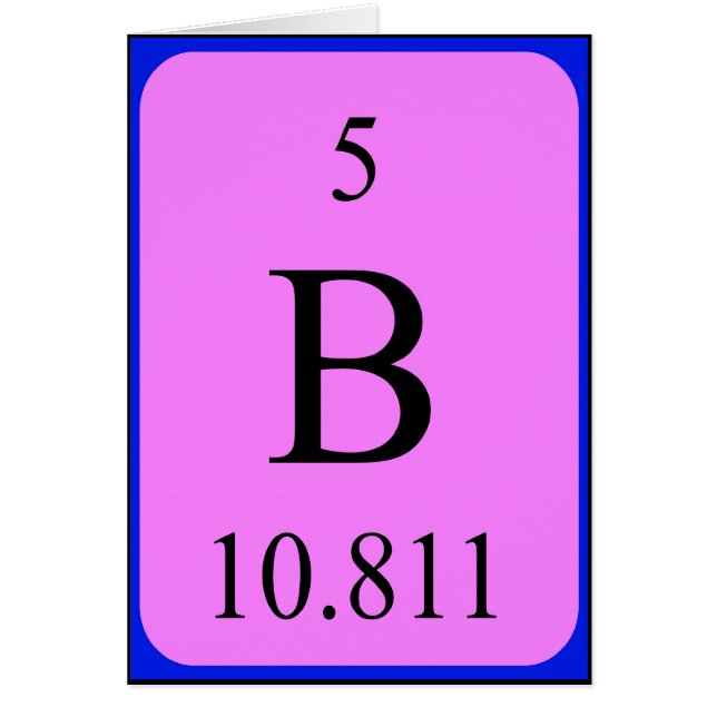 Element 5 kaart - Boron (Voorkant)
