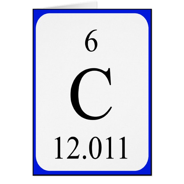 Element 6 kaart - Koolstofwit (Voorkant)