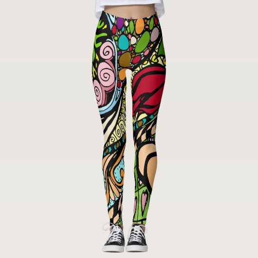 Element 9b Doodle Fine Art Leggings (Voorkant)