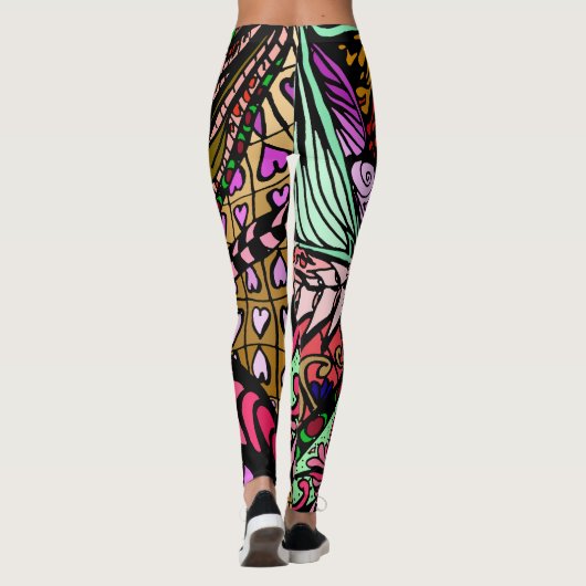 Element 9b Doodle Fine Art Leggings pink (Dos)