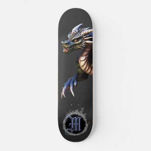 *~* Element AP88 Elemental Dragon Fierce Blue Skateboard (Voorkant)