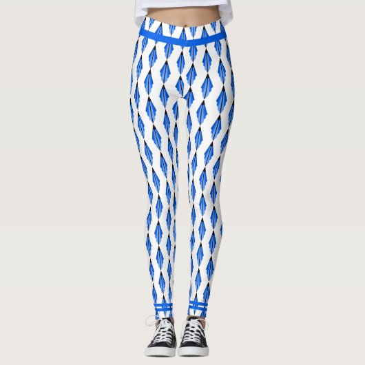 Elément Art déco dans Leggings bleu profond (Devant)