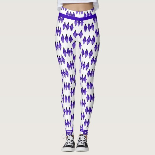 Elément Art déco dans Leggings violets profonds (Devant)