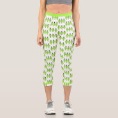 Elément Art déco en leggings capri vert clair (Recto)