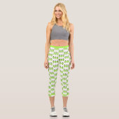 Elément Art déco en leggings capri vert clair (Recto)