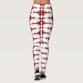 Elément Art déco en Leggings rouges profonds (Dos)