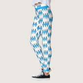 Elément Art déco en Leggings turquoises bleus (Gauche)