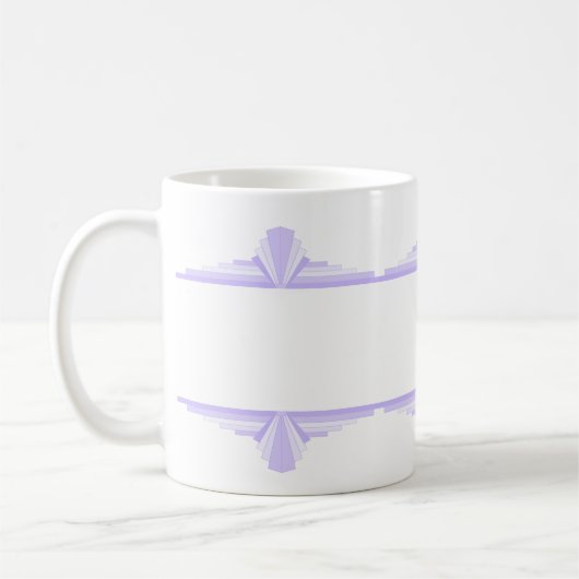 Elément Art déco en tasse de café lilas & violet (Gauche)