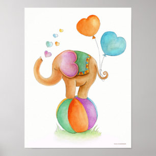 Élément cirque fantaisiste sur une affiche de nurs