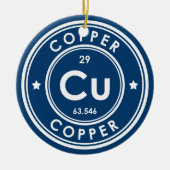 Elément Cuivre Bleu en céramique Ornement (Devant)