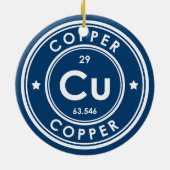 Elément Cuivre Bleu en céramique Ornement (Dos)