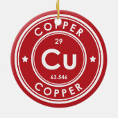 Élément de cuivre Ornement en céramique rouge (Dos)