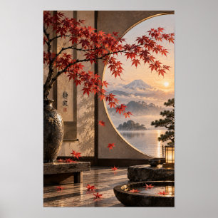 Élément de décoration murale japonaise d'automne é