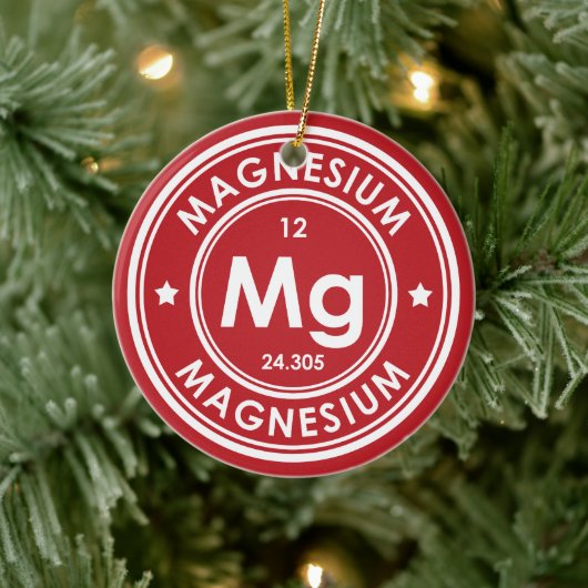 Élément de magnésium Ornement en céramique rouge (Arbre)