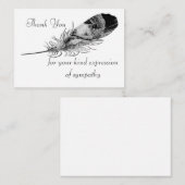 Élément de plume noire après Carte de remerciement (Devant / Derrière)