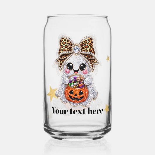 Élément de verre Halloween mignon et effrayant (Recto)