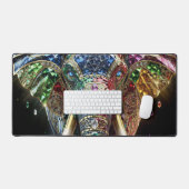 Élément décoratif mural éléphant chromatique | Él (Clavier et souris)