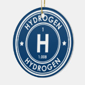 Élément d'hydrogène Ornement en céramique bleue (Gauche)