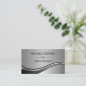 Elément élégant / Carte de visite Silver Luxe (Debout devant)