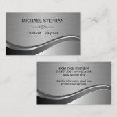 Elément élégant / Carte de visite Silver Luxe (Devant / Derrière)