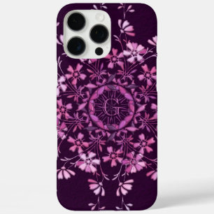 élément floral vintage. monogramme.   coque iPhone