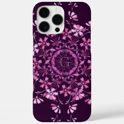 élément floral vintage. monogramme. coque iPhone (Verso)