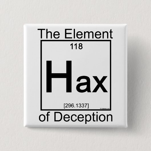 Element HAX Vierkante Button 5,1 Cm (Voorkant)