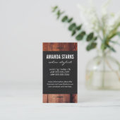 Element Hout Graanleder Visitekaartje (Staand voorkant)