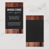 Element Hout Graanleder Visitekaartje (Voorkant / Achterkant)