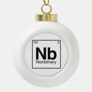 Element NB - Niet-binaire periodiek systeem Keramische Bal Ornament