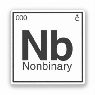 Element NB - Niet-binaire periodiek systeem Sticker