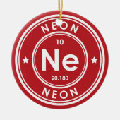Élément néon Ornement en céramique rouge (Devant)