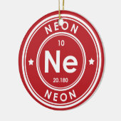 Élément néon Ornement en céramique rouge (Gauche)