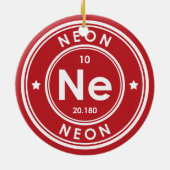 Élément néon Ornement en céramique rouge (Dos)