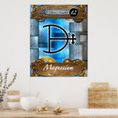 Élément périodique Magnésium atomique #12 Poster (Cuisine)