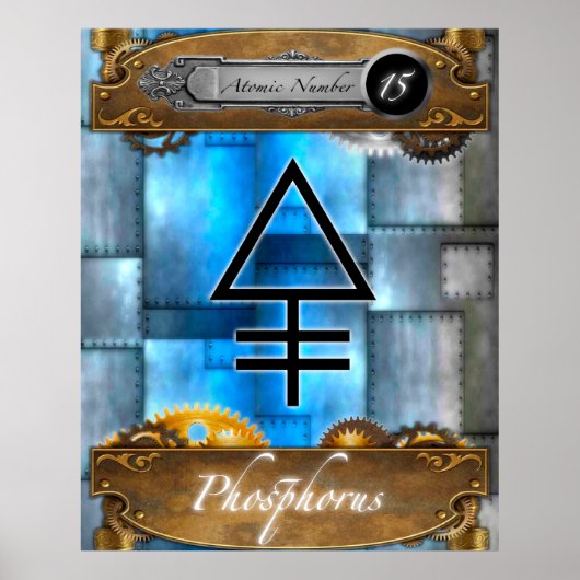 Élément périodique Phosphore atomique no 15 Poster (Devant)