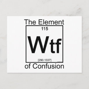 Element WTF Briefkaart