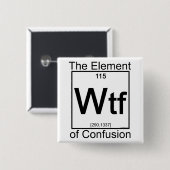 Element WTF Vierkante Button 5,1 Cm (Voorkant /achterkant)