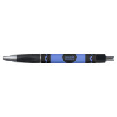 Elementair Blau Potlood Wrap Monogram Naam Pen (Voorkant)