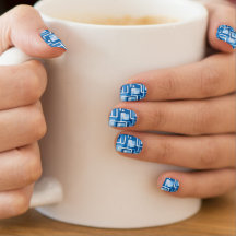 Elementair blauw geometrisch patroon nr. 12