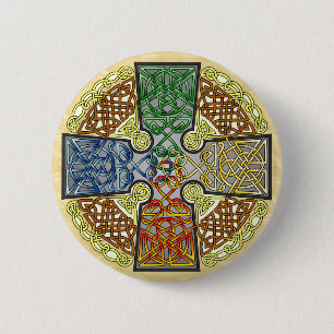 Elementair Celtic Cross Medallion Ronde Button 5,7 Cm