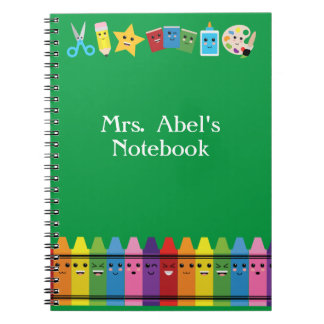 Elementair en voorschoolse leraar Cute Kawaii Notitieboek