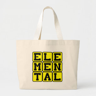Elementair, mythisch wezen grote tote bag