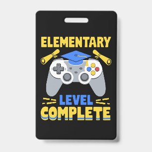 Elementair niveau Complete Gaming Gamer Afstuderen Badge
