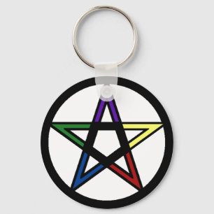 Elementair pentacle sleutelhanger